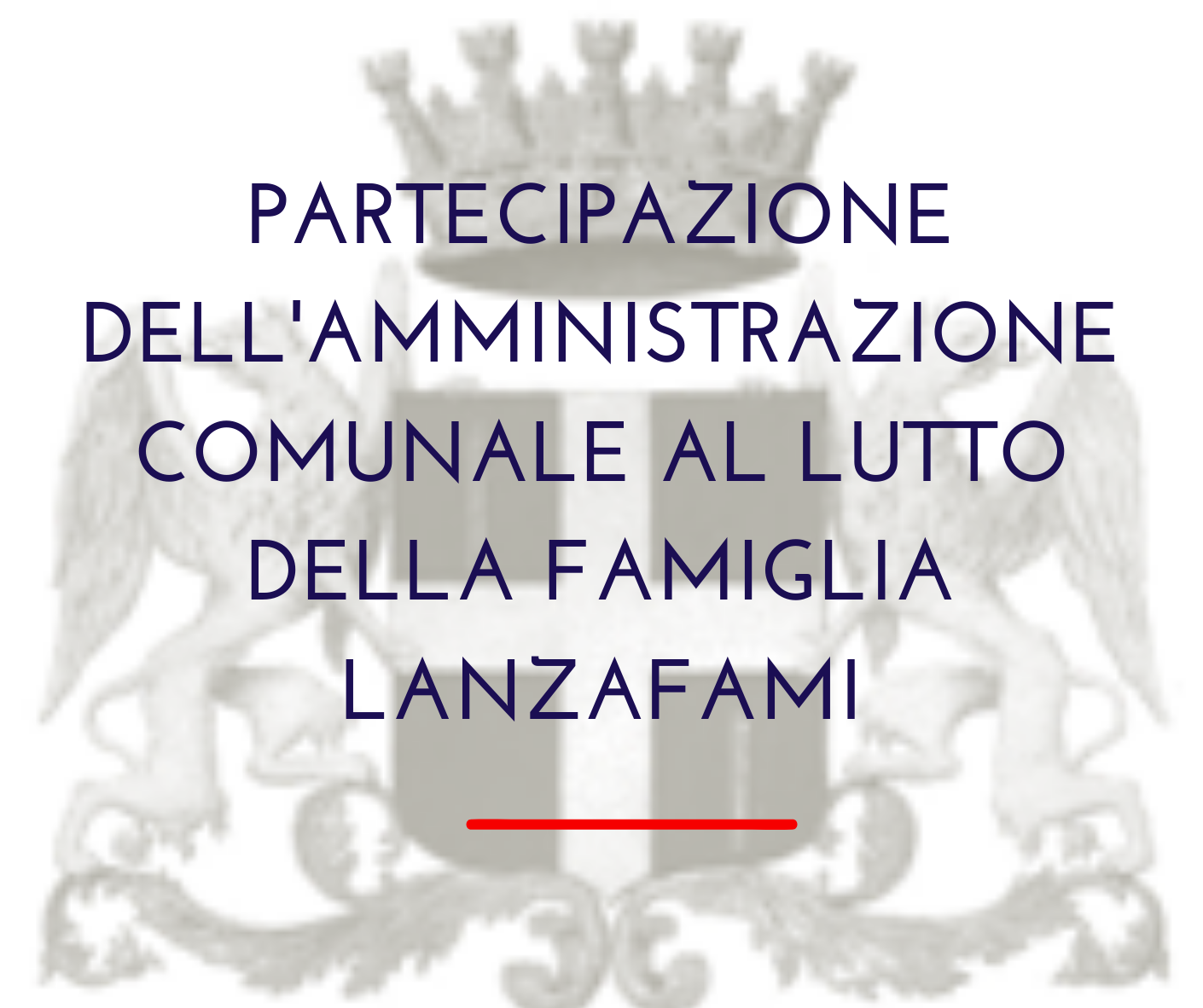 Partecipazione al lutto della famiglia Lanzafami