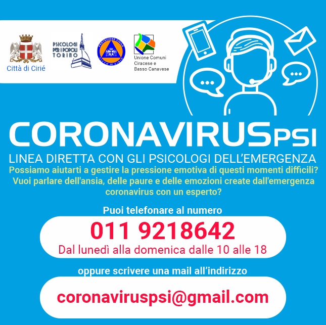 La linea diretta con gli psicologi dell’emergenza estesa a tutti i Comuni dell’Unione