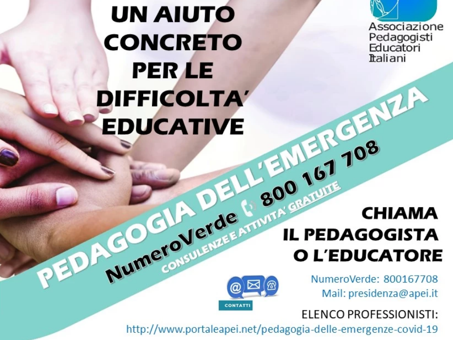 APEI: numero verde per difficoltà educative