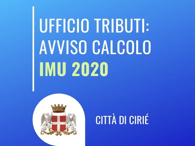 Avviso calcolo IMU 2020