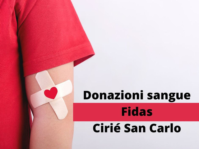 Fidas Cirié San Carlo: prossime donazioni 