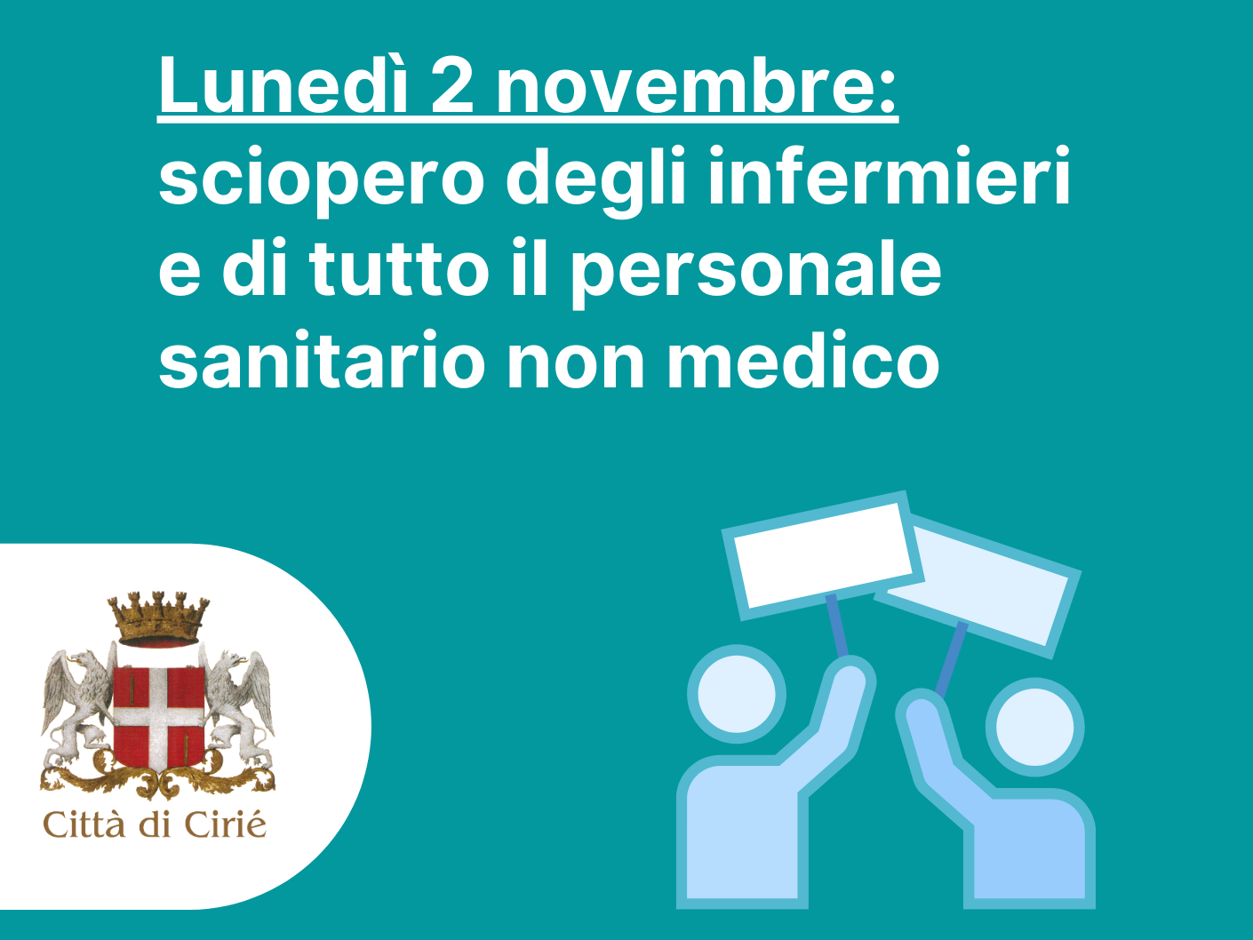Comunicazione della Prefettura: 2/11/2020 sciopero degli infermieri e di tutto il personale sanitario non medico