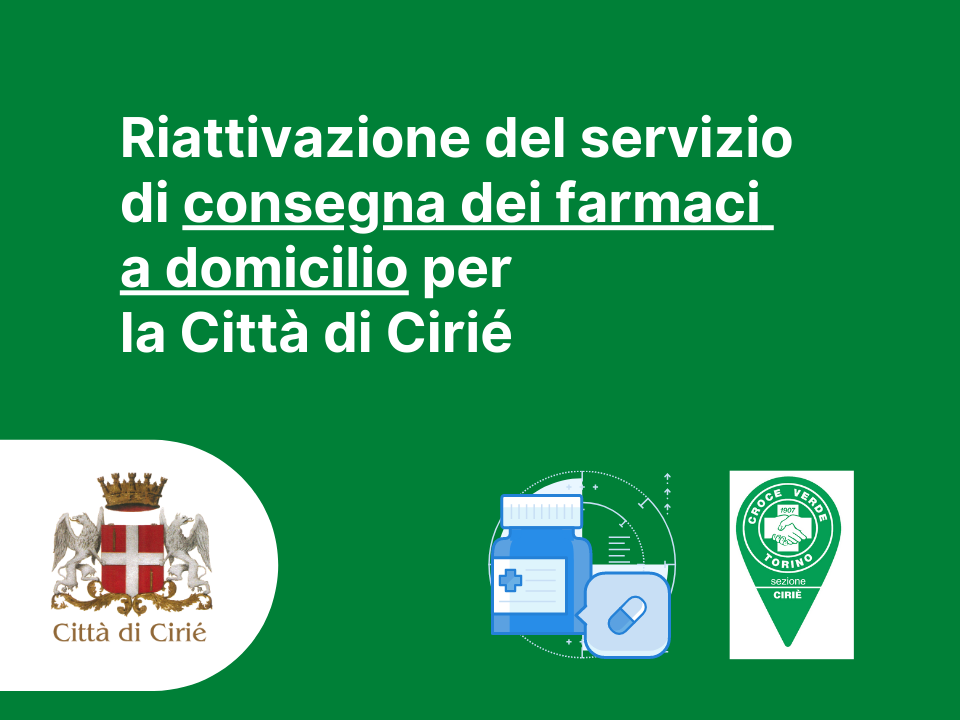 Riattivazione del servizio di consegna farmaci a domicilio