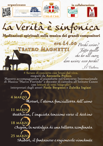 Da domenica 4 marzo "La Verità è sinfonica" al Teatro Magnetti.