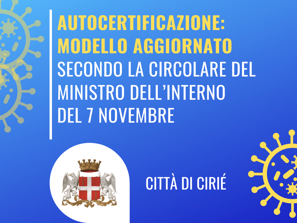 Autocertificazione: modello aggiornato secondo la circolare del Ministro dell’Interno del 7/11