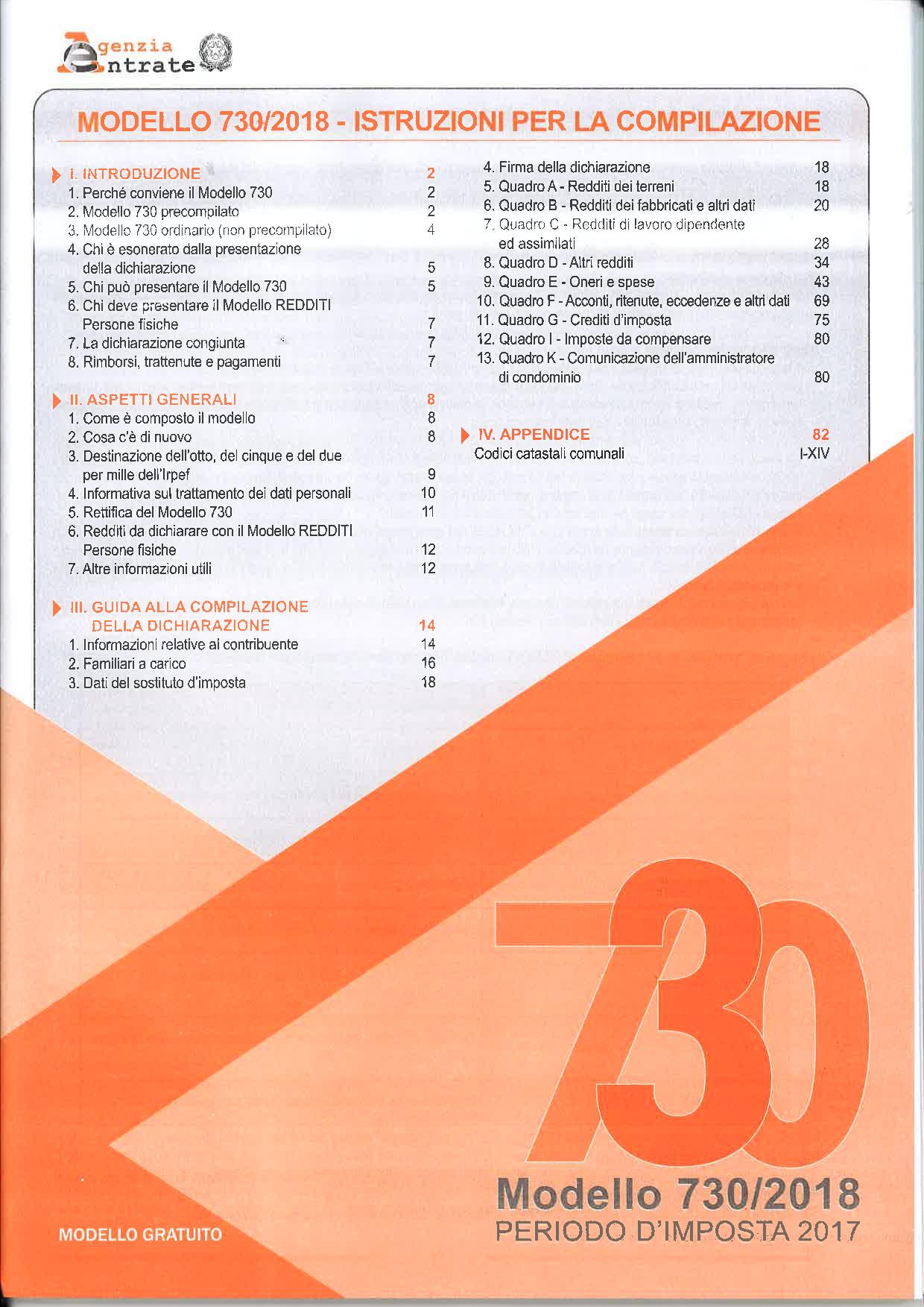 In distribuzione i modelli 730/2018