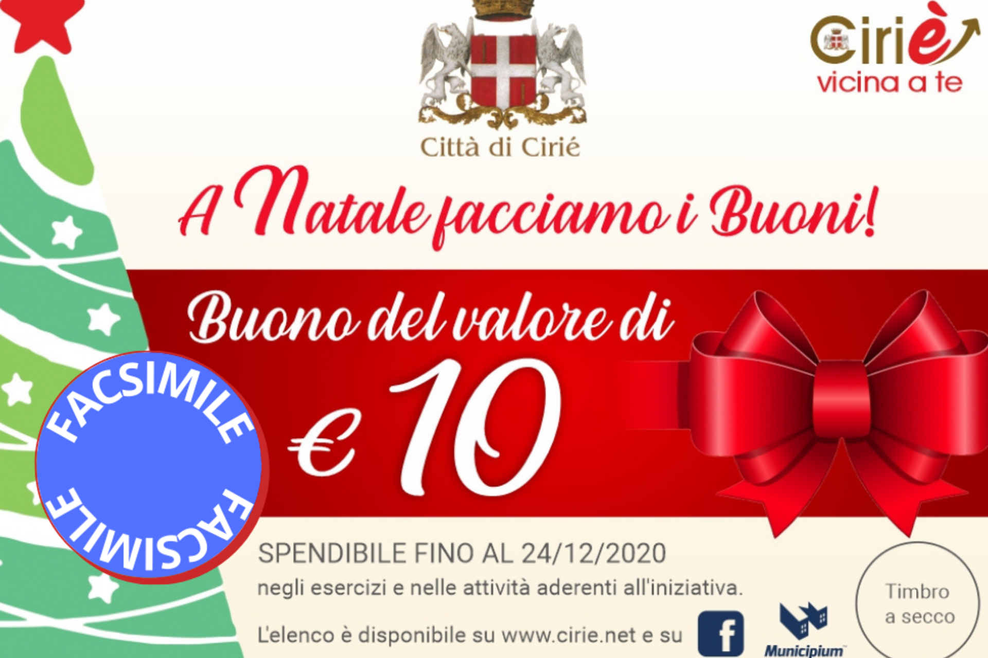 Natale A Cirie 2020 Shopping Ancora Piu Piacevole Con I Buoni Di Natale E I Voucher Sosta Citta Di Cirie