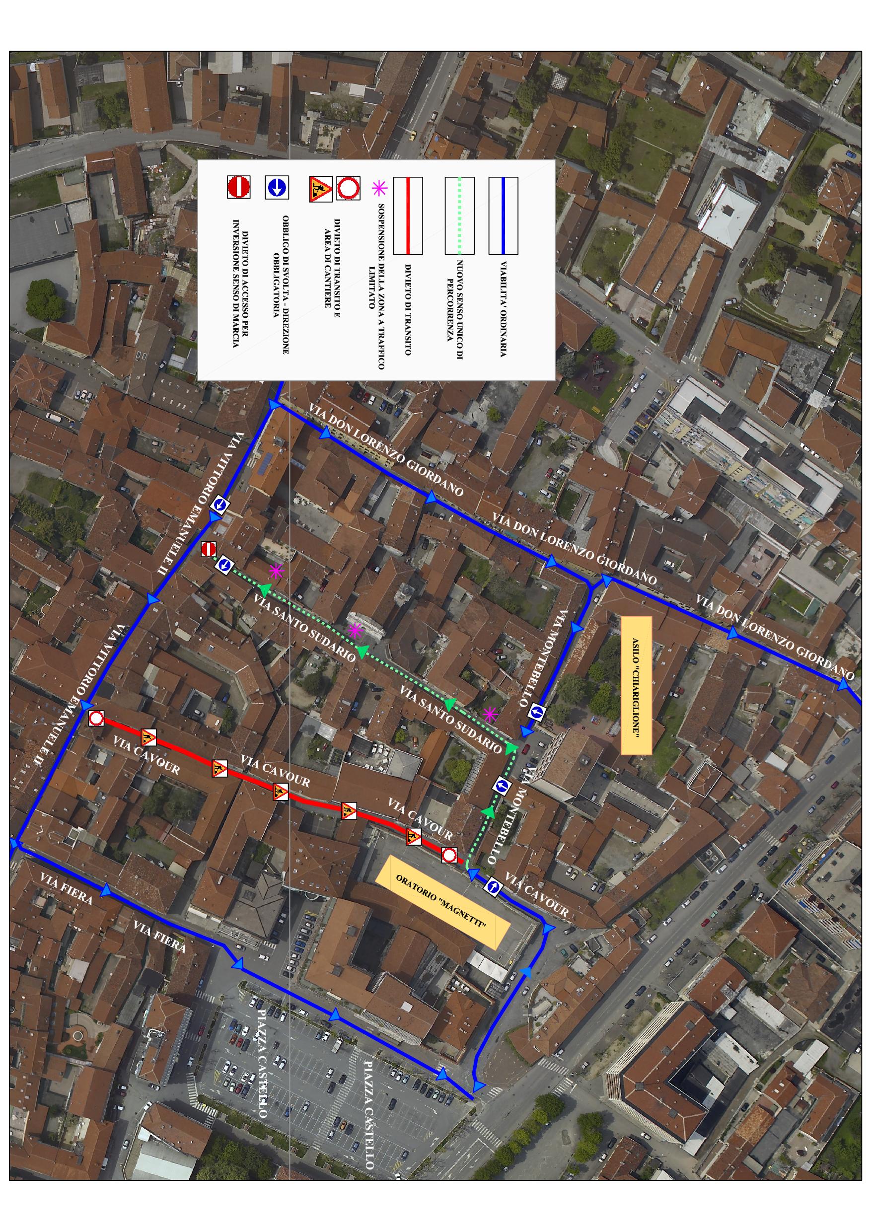 Lavori di riqualificazione in Via Cavour