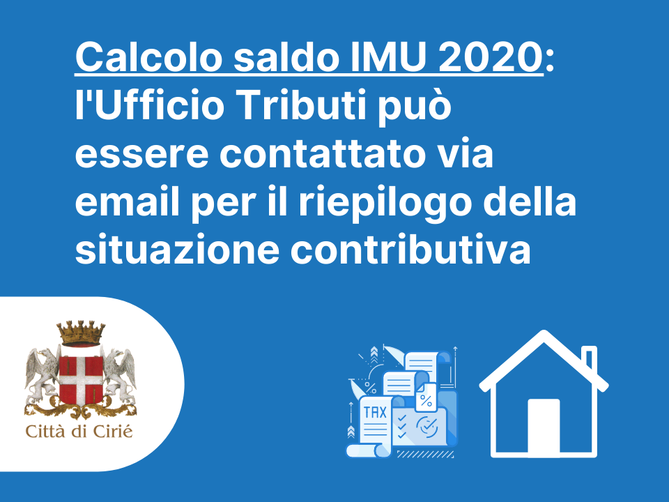 Avviso calcolo saldo IMU 2020