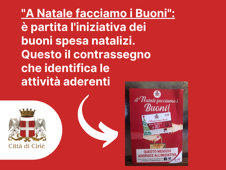 "A Natale facciamo i Buoni": al via l'iniziativa dei buoni spesa natalizi 