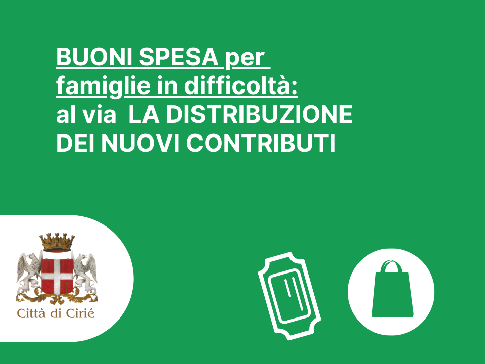 Buoni spesa per famiglie in difficoltà: sabato 19 dicembre in distribuzione la terza tranche  