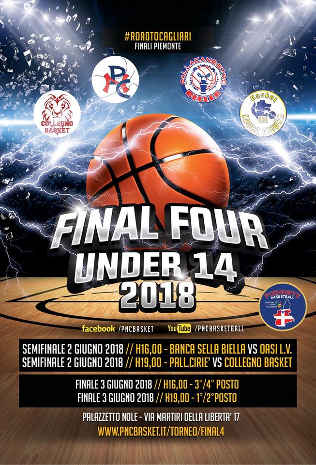 Final Four 2018 Under 14 Elite: sabato 2 giugno in campo per la semifinale