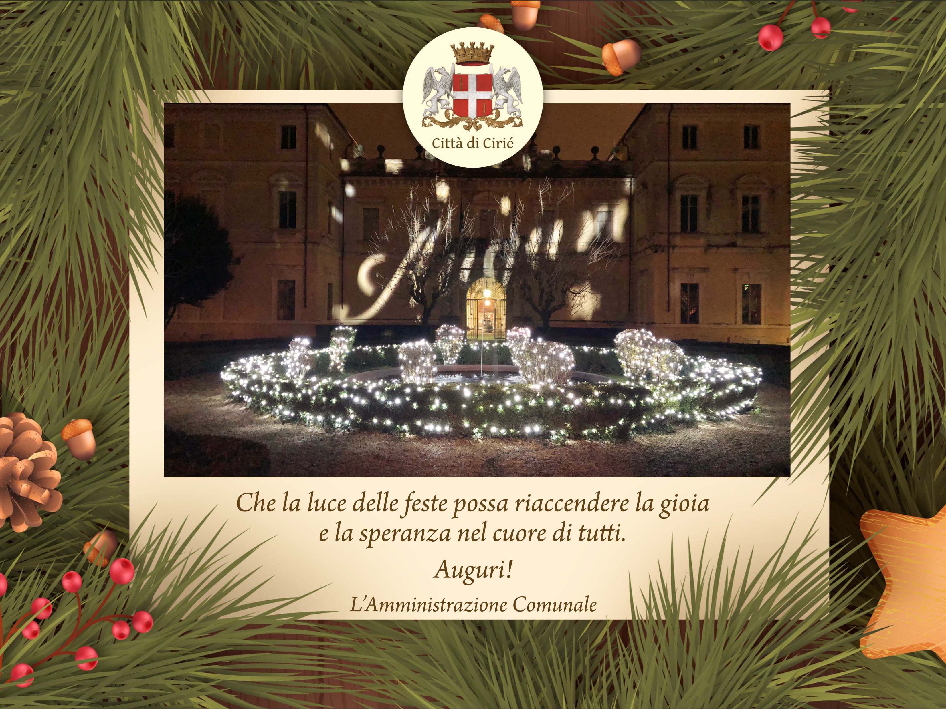 Tanti auguri per un felice Natale e un sereno anno nuovo dall'Amministrazione Comunale