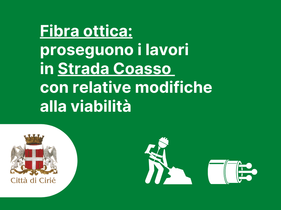 Fibra ottica: proseguono i lavori in Strada Coasso / Borgata Sant'Anna