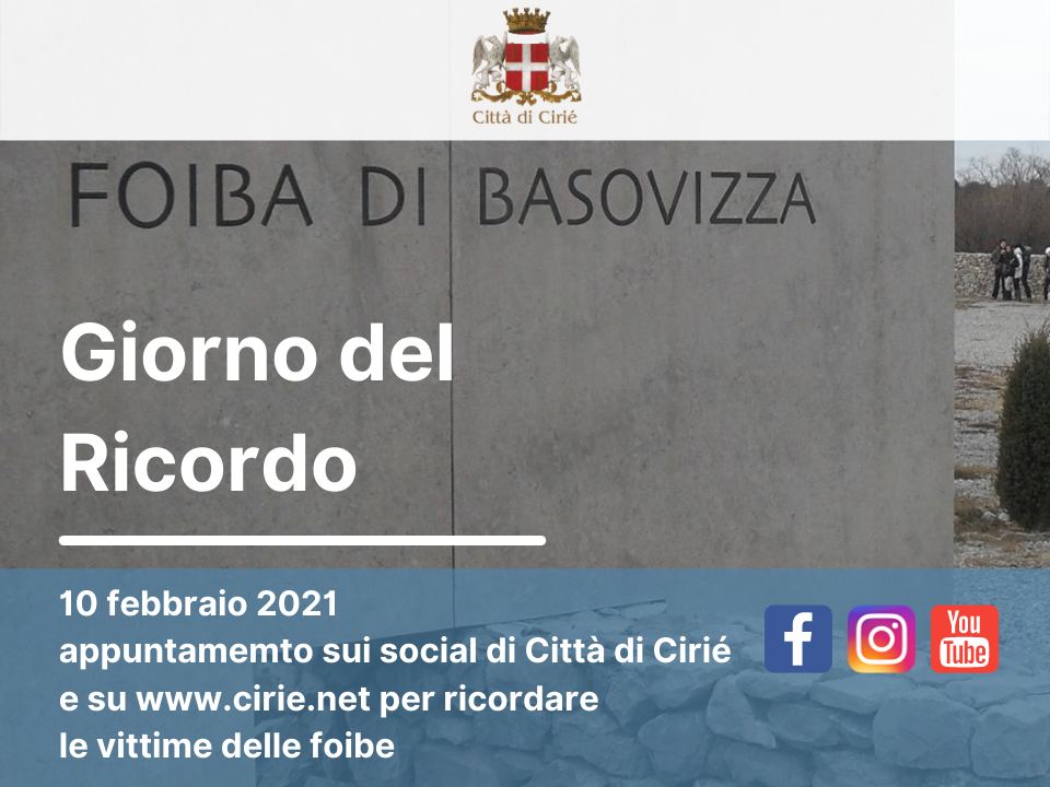 Giorno del Ricordo: la Città di Cirié celebra il 10 febbraio con un reading collettivo di poesie e musica