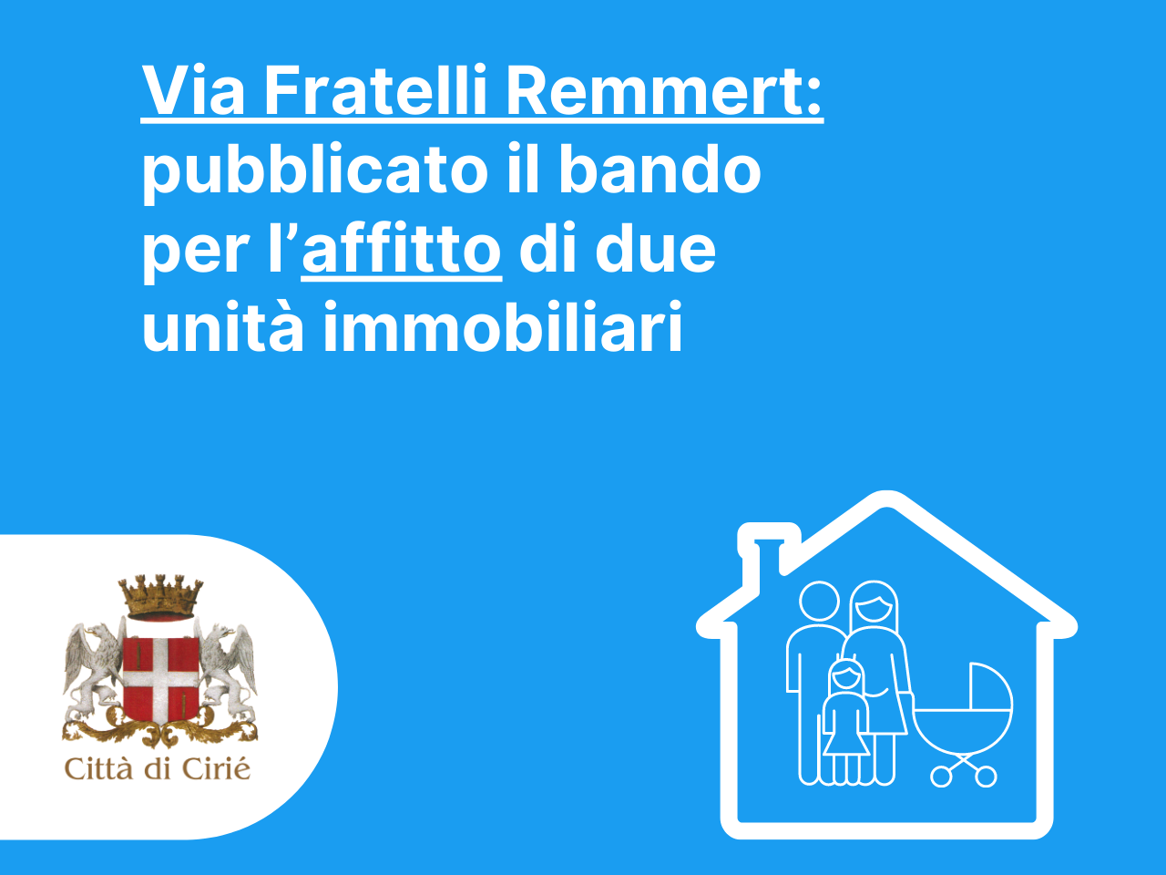 Via Fratelli Remmert: pubblicato il bando per l’affitto di due unità immobiliari
