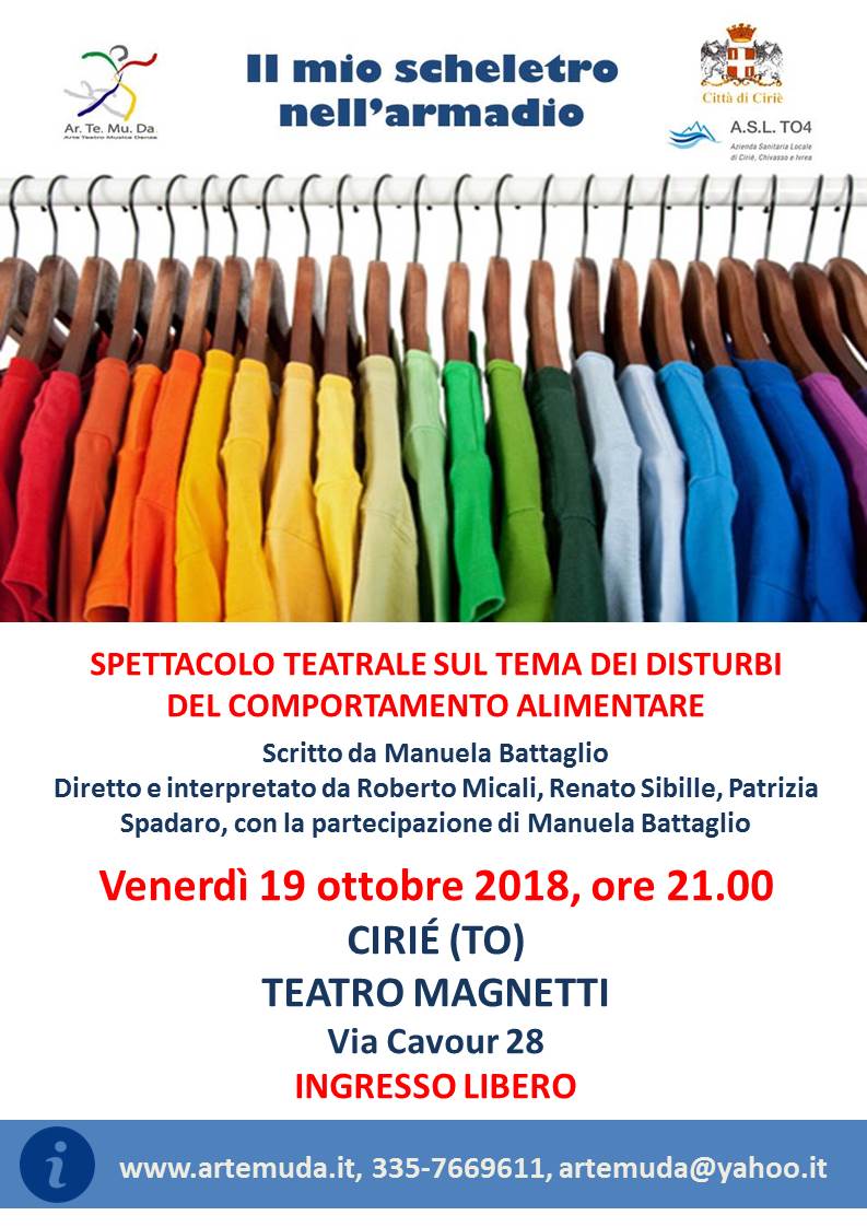Venerdì 19 ottobre: al Teatro Magnetti va in scena "Il mio scheletro nell'armadio"
