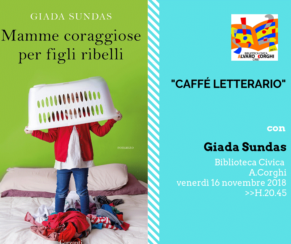 Giada Sundas in Biblioteca A. Corghi venerdì 16 novembre per il ciclo "Caffè Letterario"