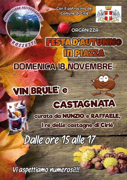 Festa d'Autunno in Piazza: domenica 18 novembre a Borgo Rossetti