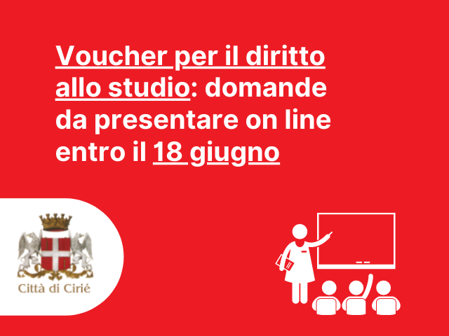 Bando voucher per il diritto allo studio: domande da presentare entro venerdì 18 giugno