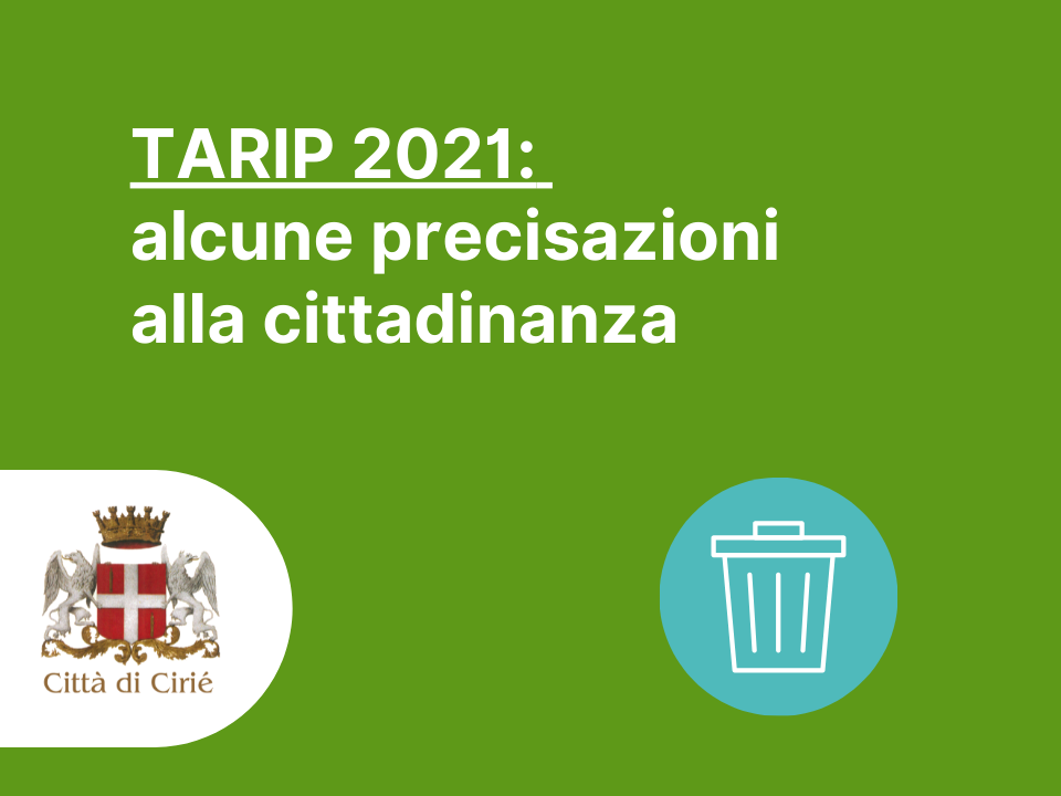 TARIP 2021: alcune precisazioni
