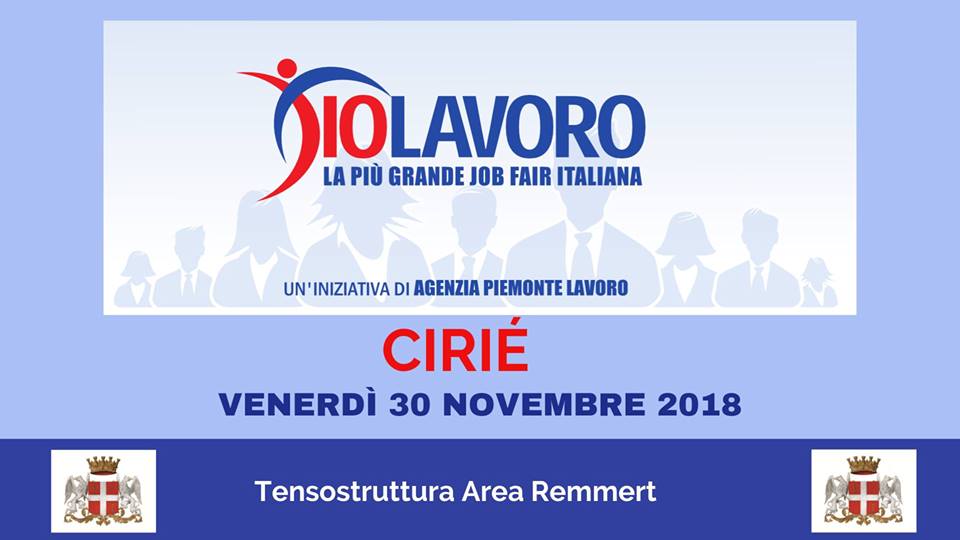 Domani, venerdì 30 novembre, IoLavoro a Cirié