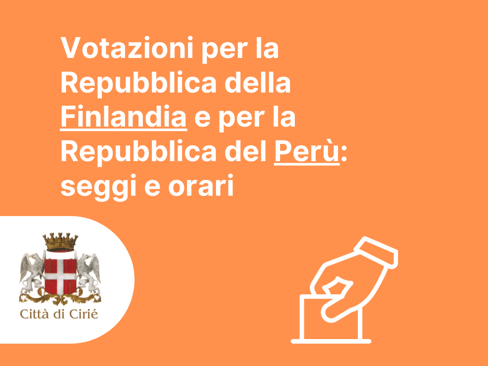 Votazioni per la Repubblica della Finlandia e per la repubblica del Perù: seggi e orari