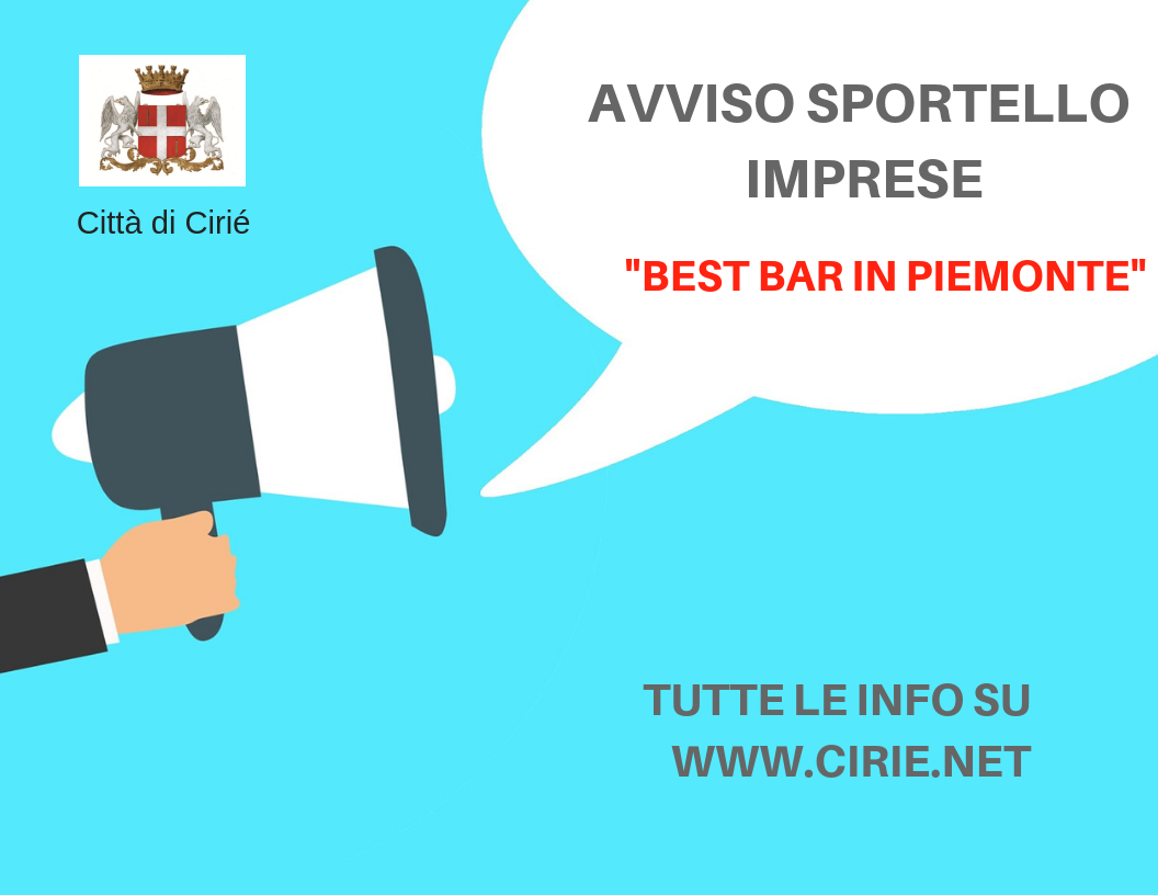 Avviso Sportello Imprese – Nuovo fac simile di domanda per l’inserimento nell’elenco regionale “Best Bar in Piemonte”