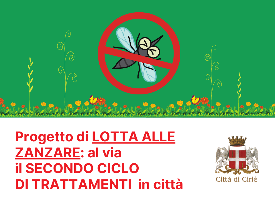 Progetto di lotta alle zanzare: secondo ciclo di trattamenti 