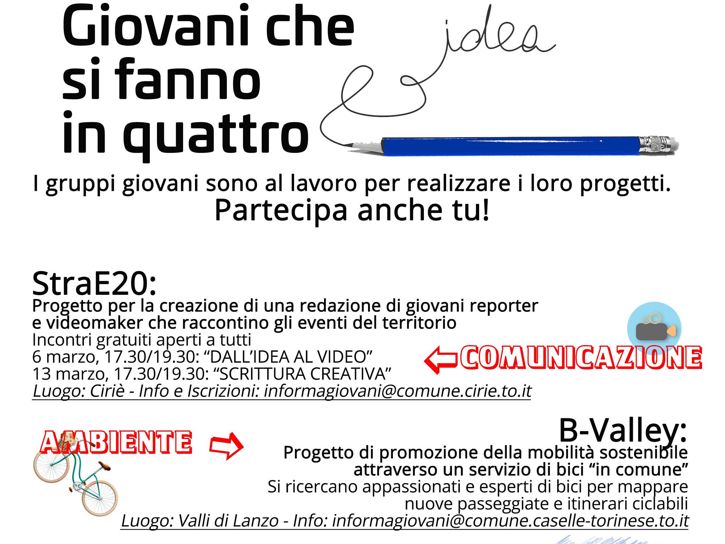 "Giovani che si fanno in quattro": iniziano i corsi, aperte le iscrizioni