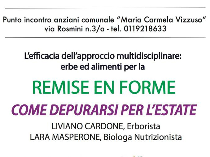 Depurarsi per l’estate: al Punto Incontro Anziani si parla di erbe ed alimentazione