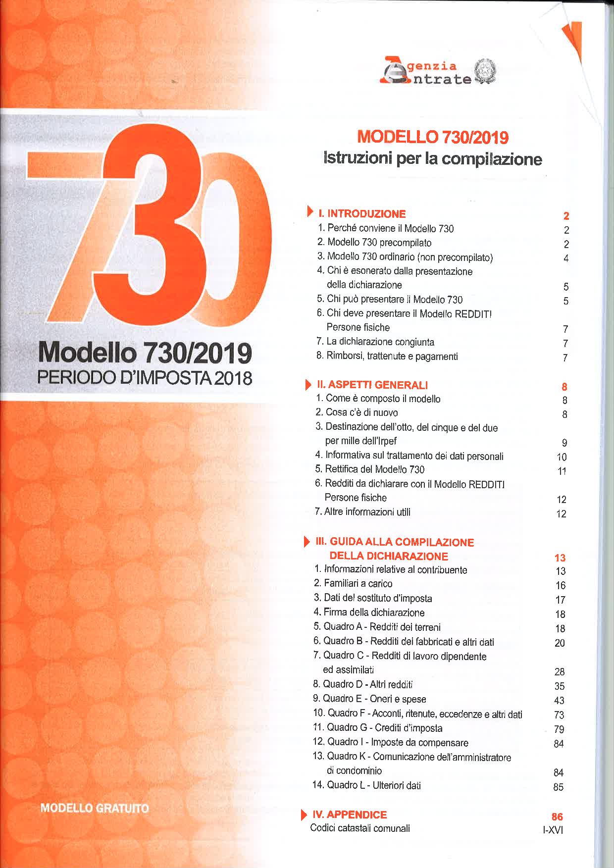 In distribuzione i modelli 730/2019