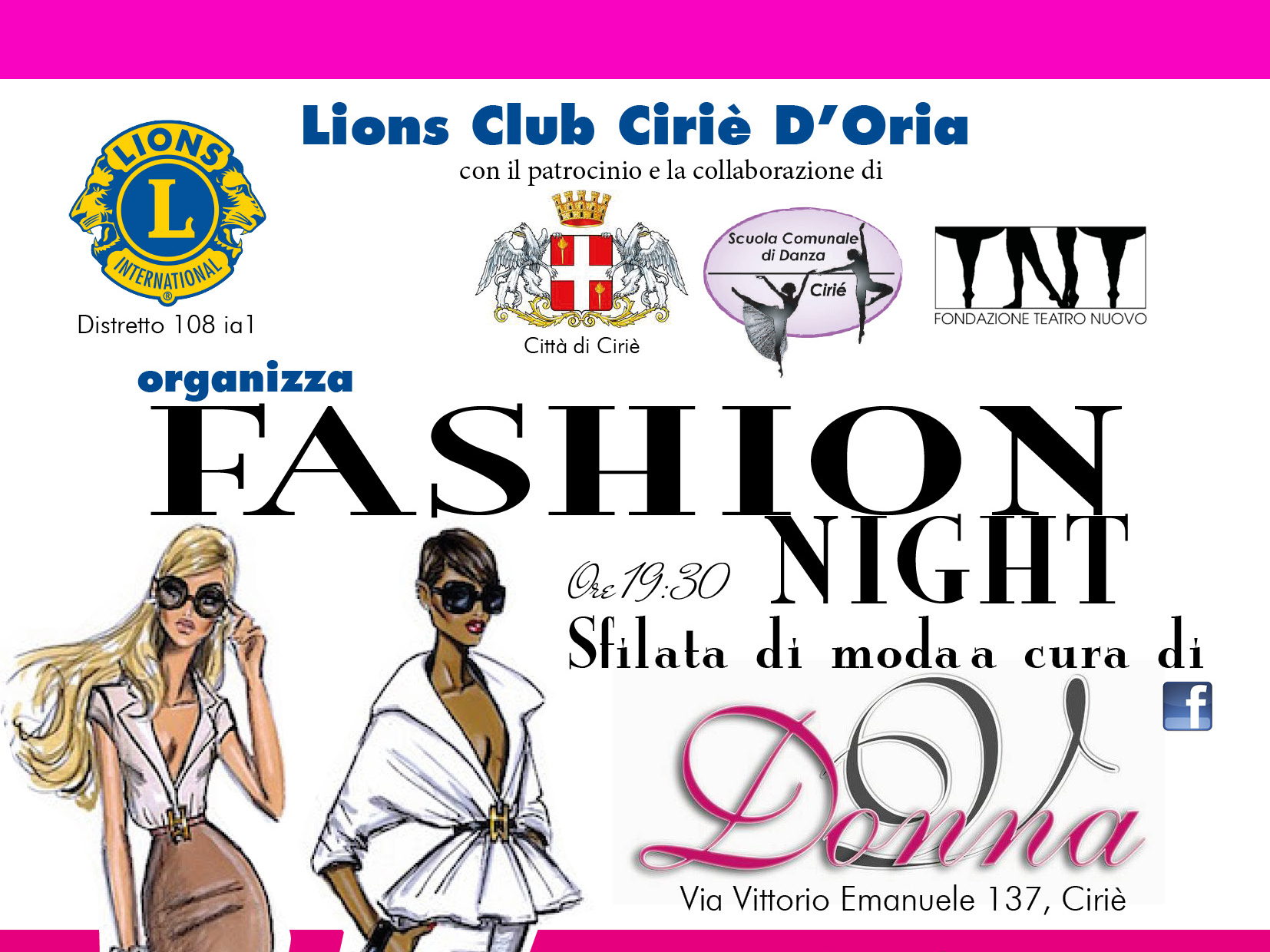 “Fashion Night” con i Lions Club Cirié D’Oria
